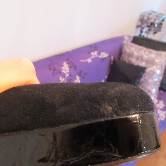 Theory suede and leather high-heeled platforms - Picture 6 of 8